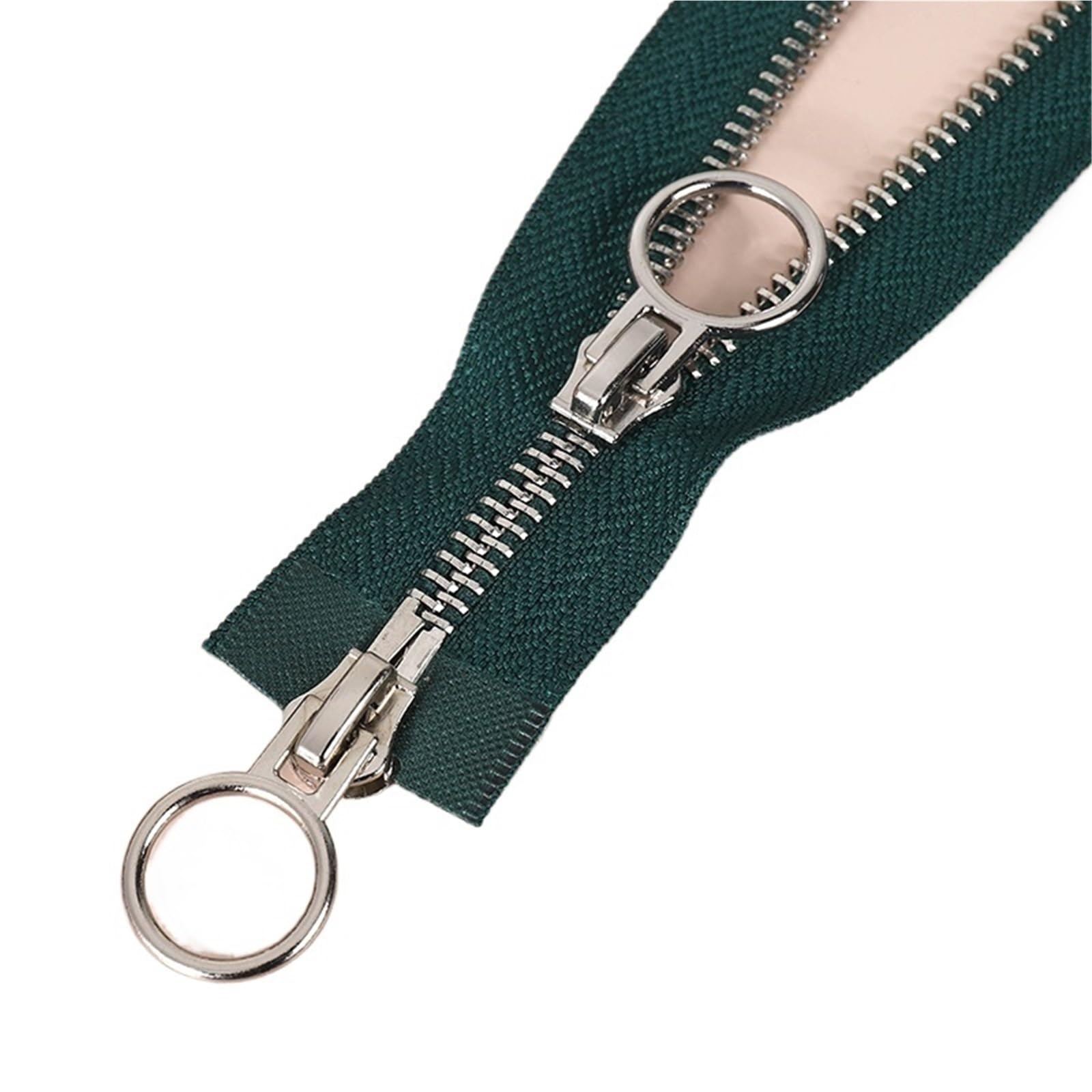 Zippers Sewing, 2-Way Separating Zipper #5 Multicolor 60-150cm(DeepGreen-70cm)