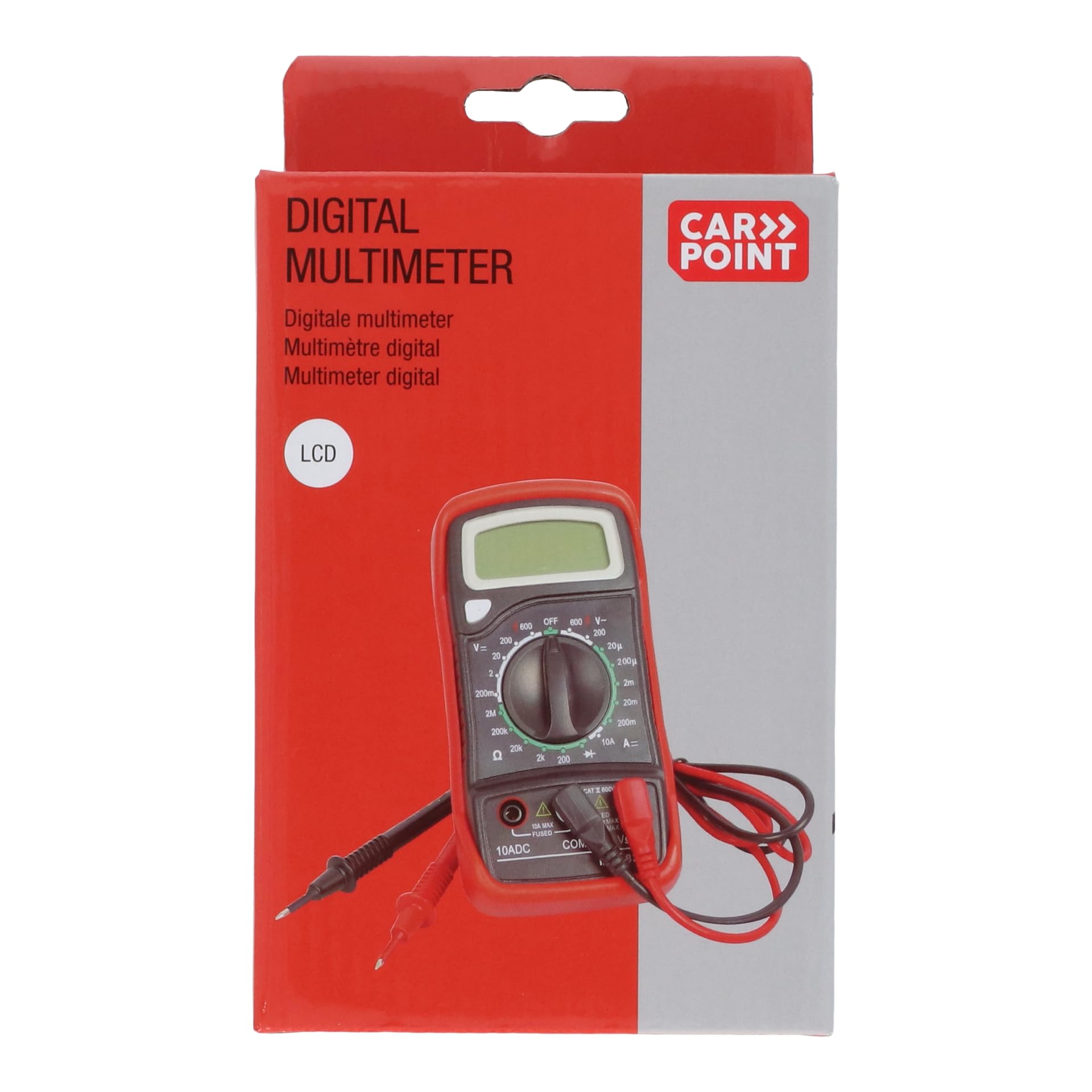 Carpoint 0678207 Multimeter Digital, Red