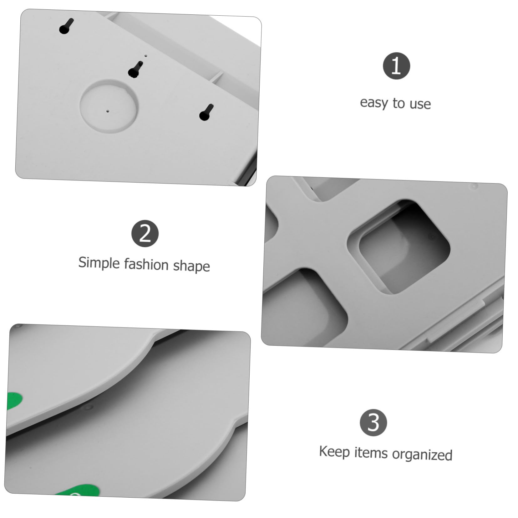 PLAFOPE Porta Documenti da Scrivania con Scomparti Organizer per Materiale di Cancelleria Supporto per Ufficio con Adesivo Senza Viti Argento per Insegnanti e Manager Design Elegante per