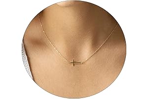 Minimalist Horizontal Cross Necklace