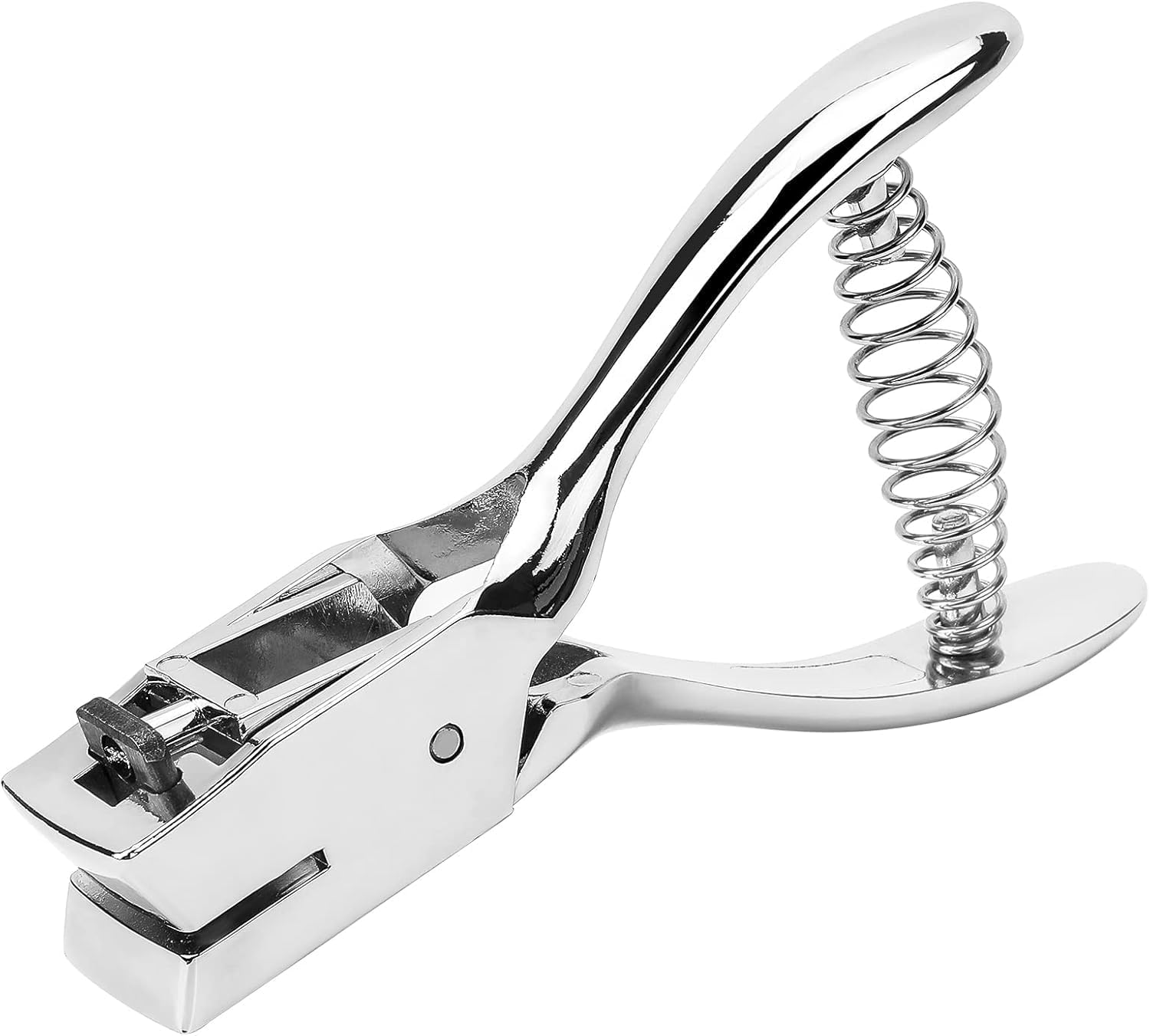 KANABEE Badge Hole Slot Punch for ID Cards Hand Held, One Puncher, 15mm x 3mm Hole, No Burrs Holes, Metal Cards, 1 MM PVC Luggage Tags, Credentials, Silver-image-21