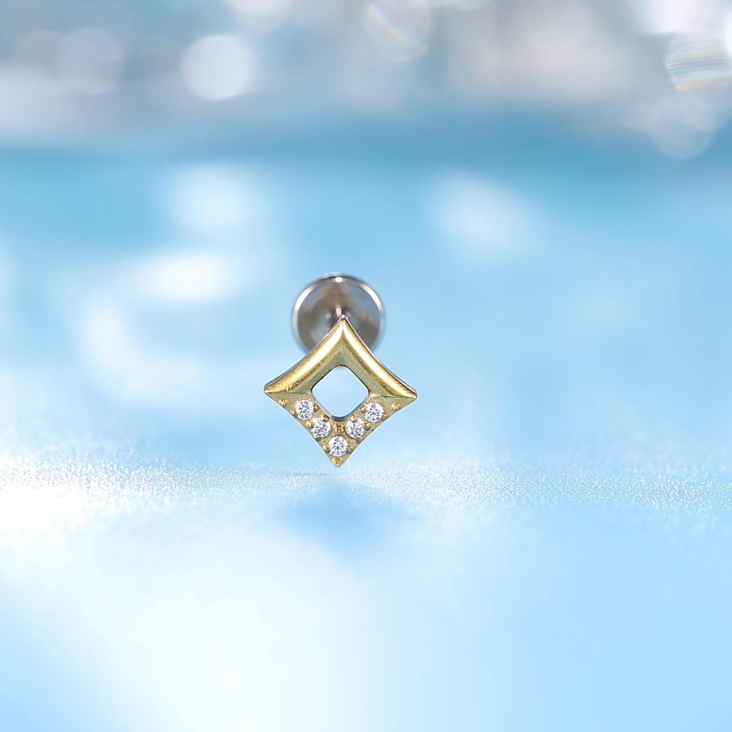 limerencia F136 Hypoallergenic Titanium Flat Back Stud,G23 Implant Grade Press Fit Threadless Earrings 20g 6mm 8mm Push Pin Tragus Cartilage Helix Conch Nose Piercing(1PC) - Image 9