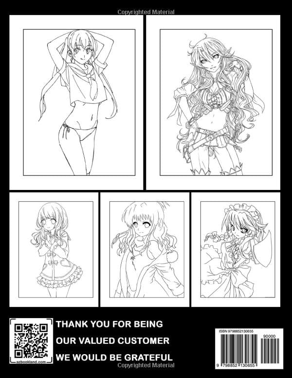 Anime Fashion Coloring Book: Charming Coloring Pages Featuring Many Fancy Clothes For Teens And Adults To Creative Beautiful Art & Have Fun image 3