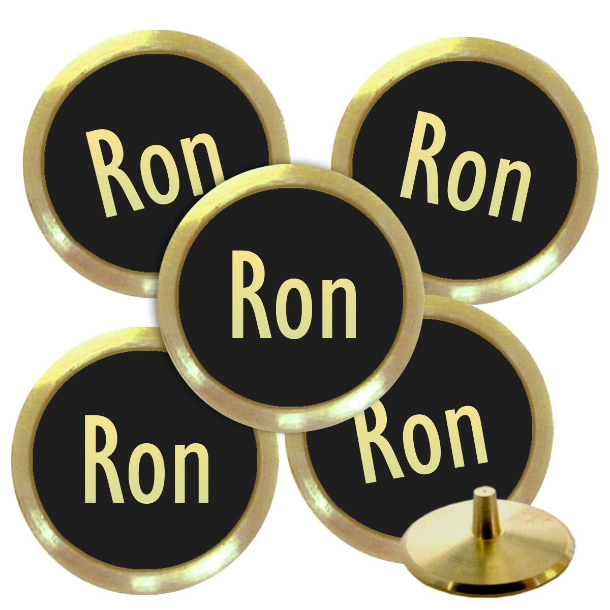 Personalised Solid Brass Golf Ball Markers (Ron) — image 1