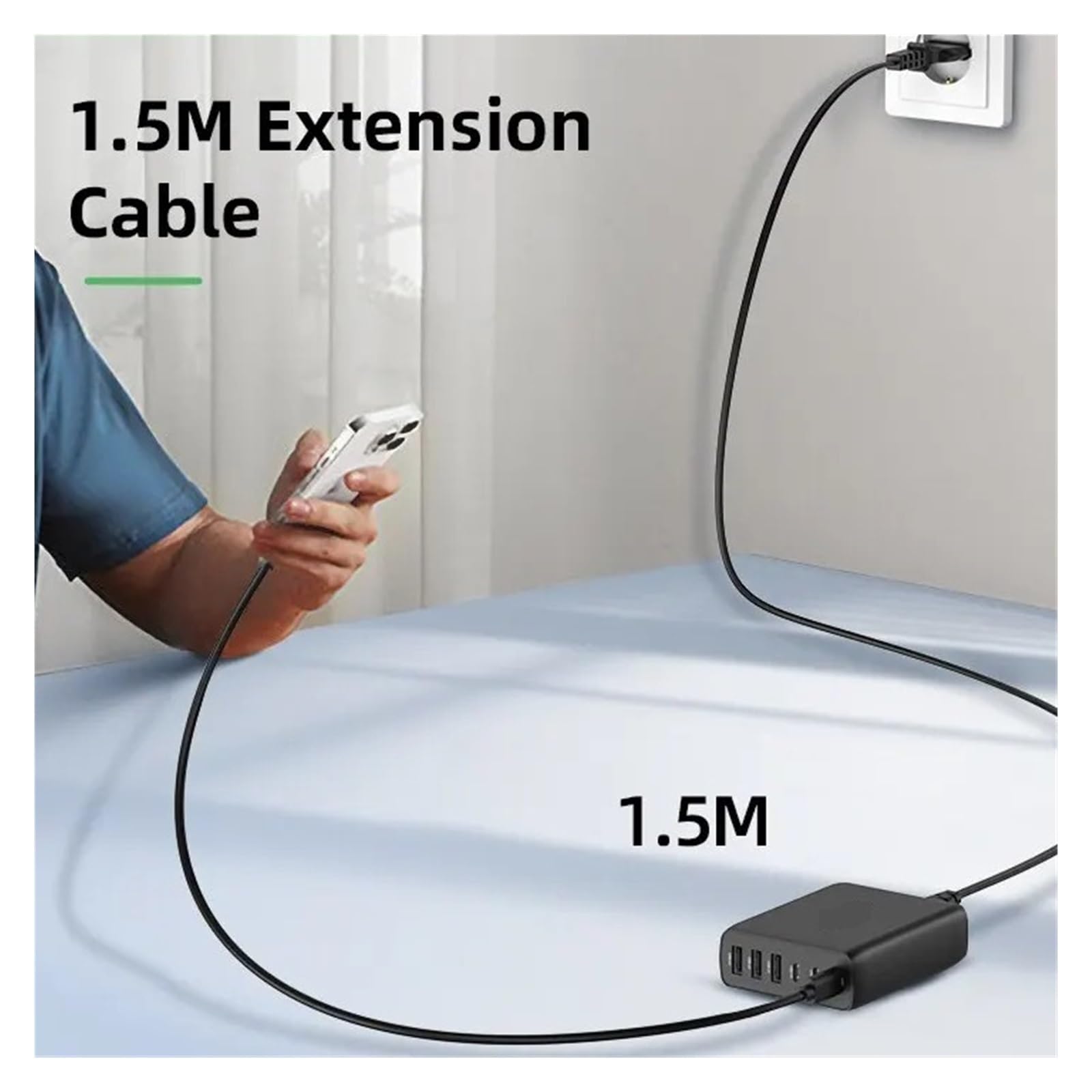Ładowarka USB 100 W Typu C PD Szybkie Ładowanie Z Wieloma 6 Portami Stacja Ładująca Na Biurko