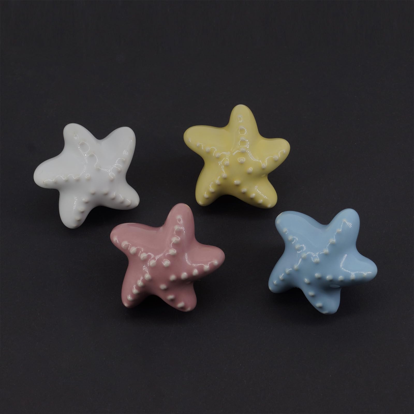 Flomore Rose Poignées et boutons de tiroir ceramique poignée de meuble porte bouton Pour la chambre des enfants Pack de 5 (vient avec des vis)