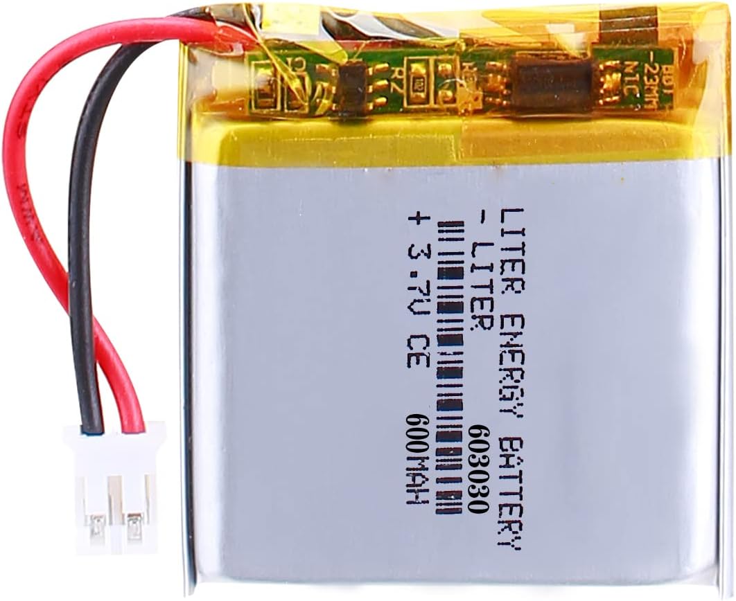 Liter energy battery 3.7V Lipo Battery 600mAh Rechargeable Lithium ion Polymer Battery 603030 with JST Connector