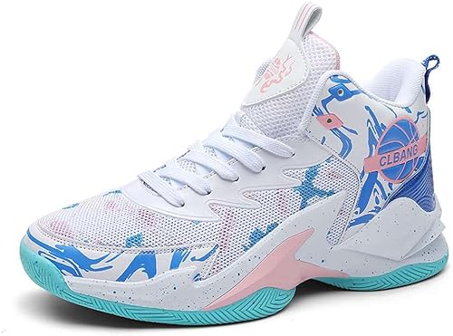 NCNDB Tenis de baloncesto unisex de caña alta, transpirables, antideslizantes, para correr, deportes al aire libre, zapatillas de deporte a la moda