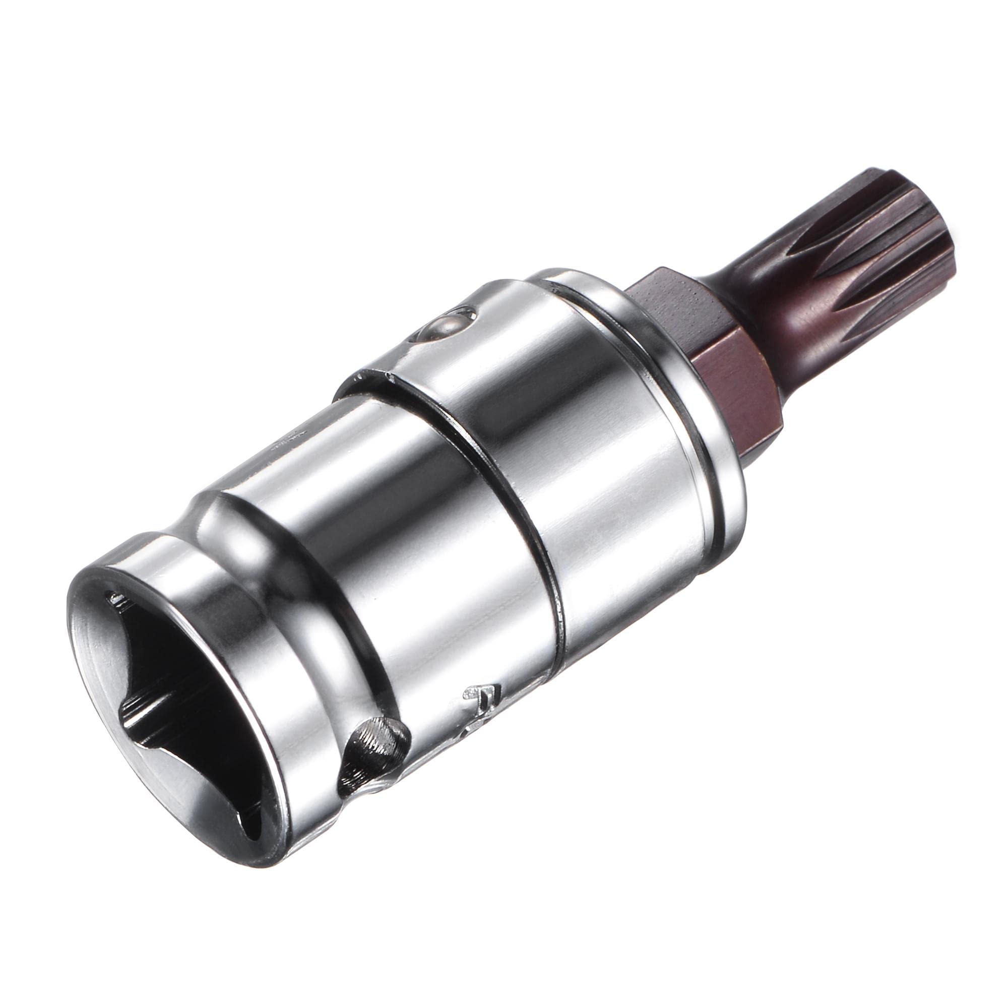 sourcing map 40 Piezas Combinación Hexagonales Torx y Estriadas 1/2" y 3/8"