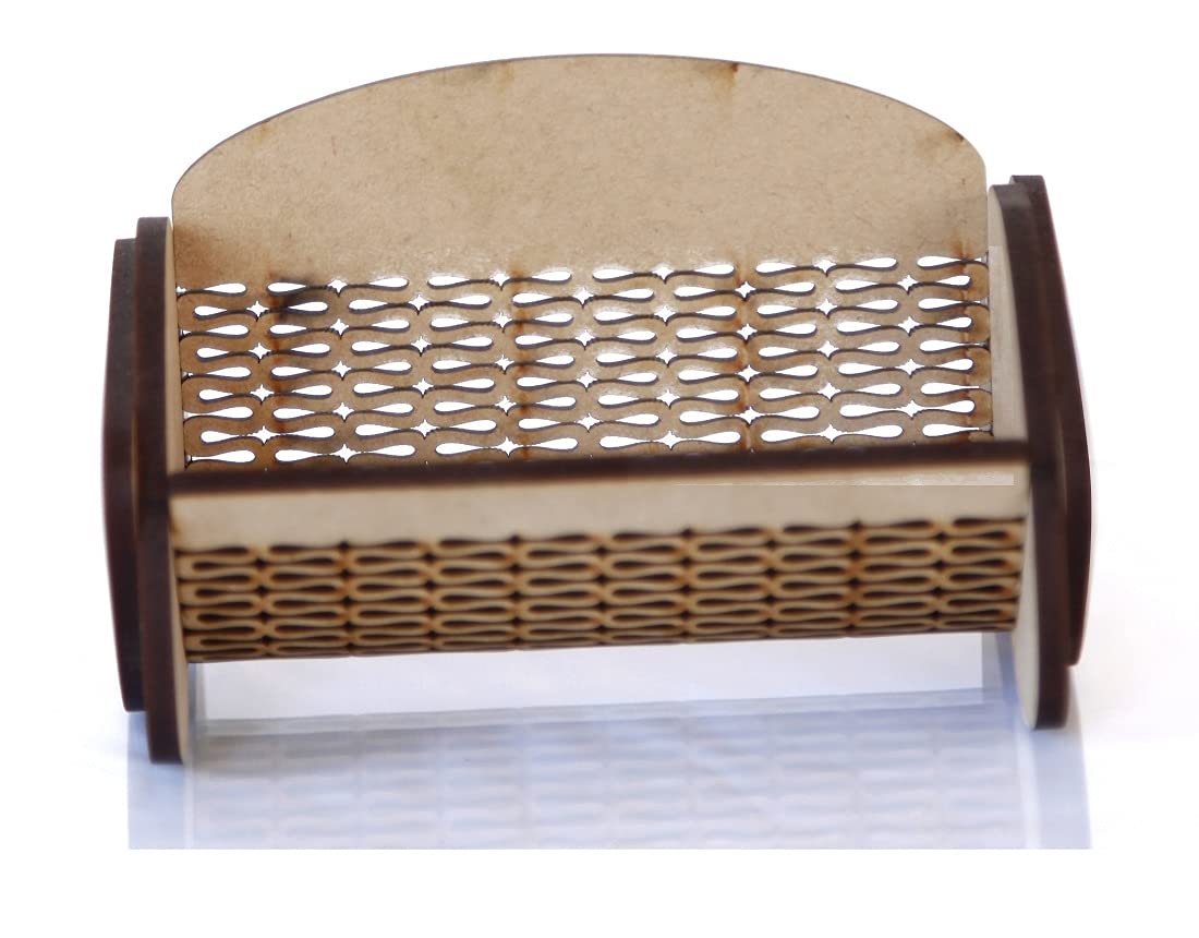 CrazyInk MDF Wooden Unique Business Card Display Holder Case for Desk Desktop, Name Card Stand Visiting for Office,Tables Organizer (Medium size) 3