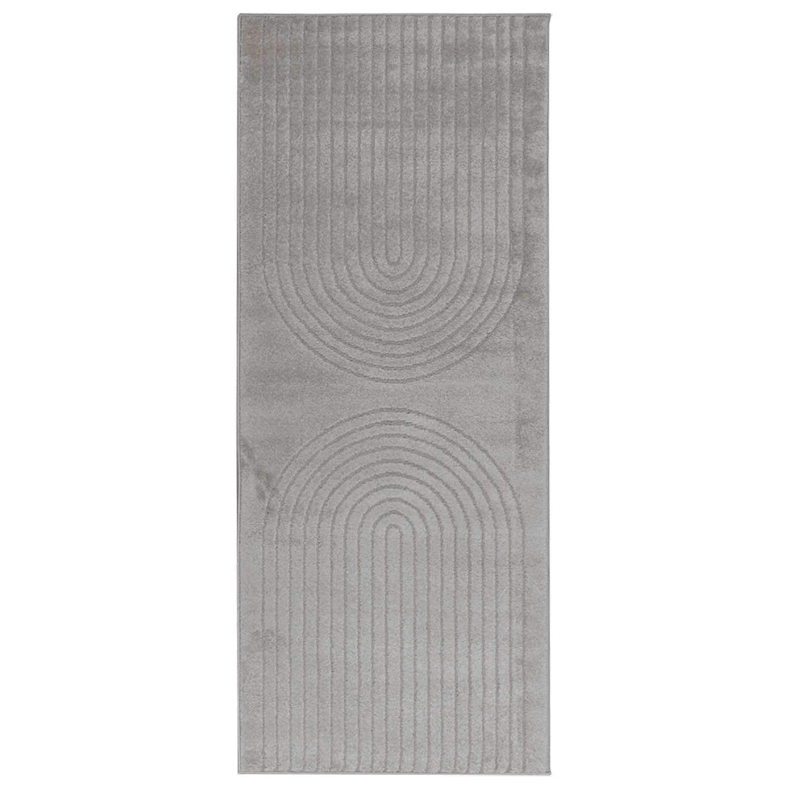 Tapis de salon gris 200 x 80 cm Galati grand format rectangulaire