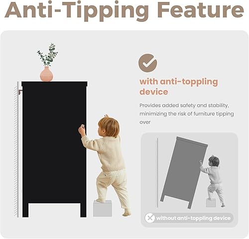 Miniatura 9 de MAISON ARTS Armario decorativo con 2 puertas, armarios de almacenamiento decorativos con marco de madera maciza y patas, pequeño aparador para