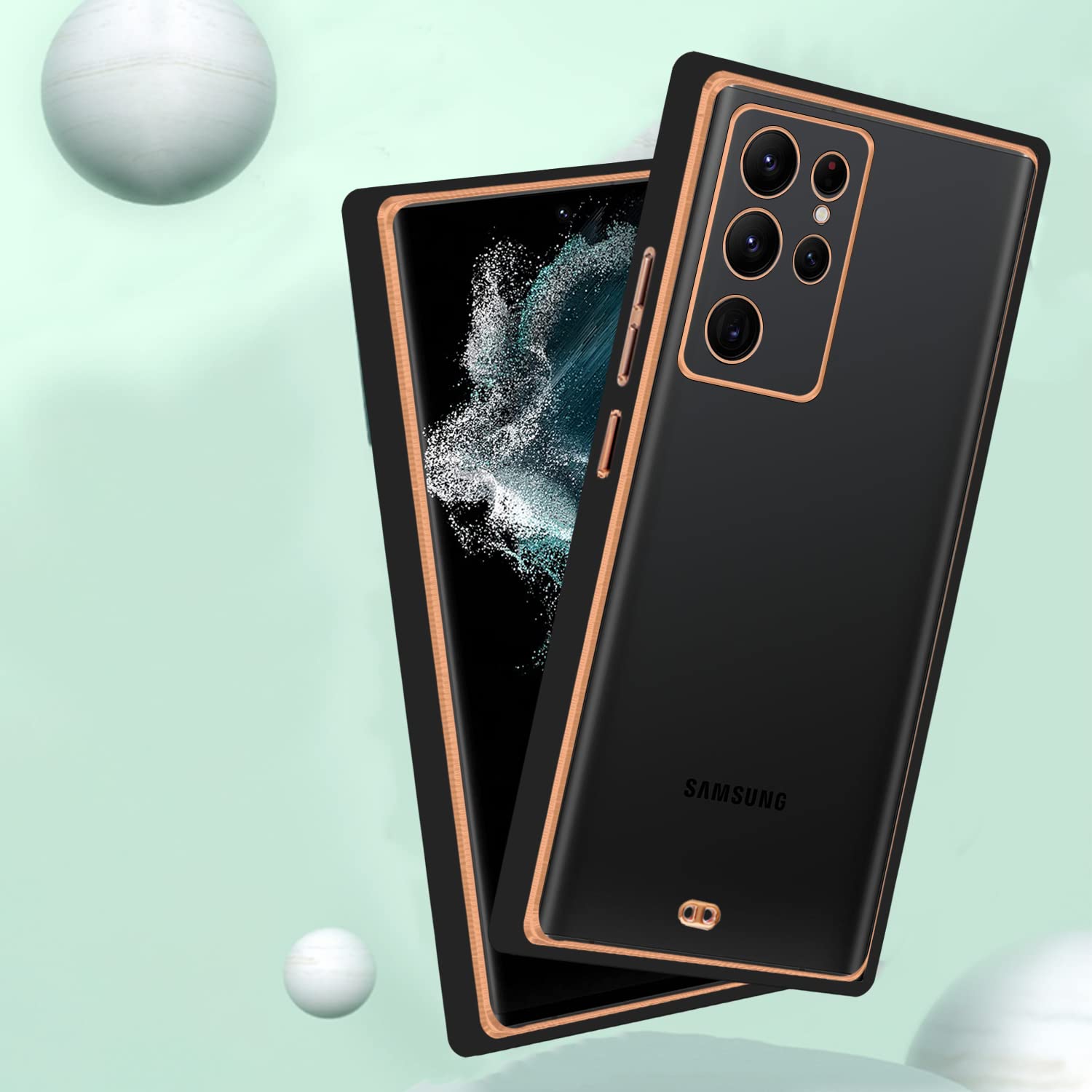 Pikkme Samsung Galaxy S22 Ultra 5G Back Cover | Gold