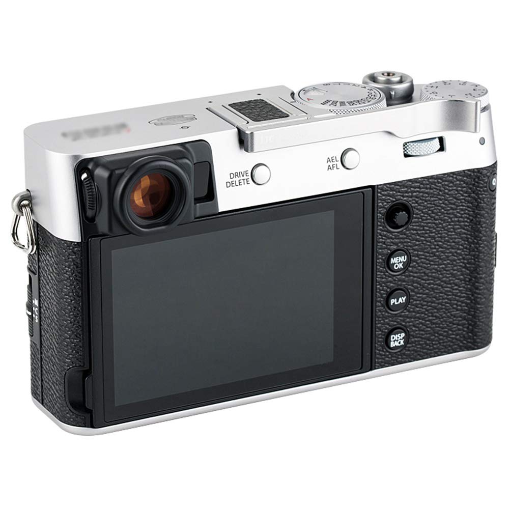 JJC Griffe pour Appareil Photo Fujifilm Fuji X100VI X100V, X100F et X-E4 X-E3, Prise en Main Plus équilibrée et Plus Pratique – Argent