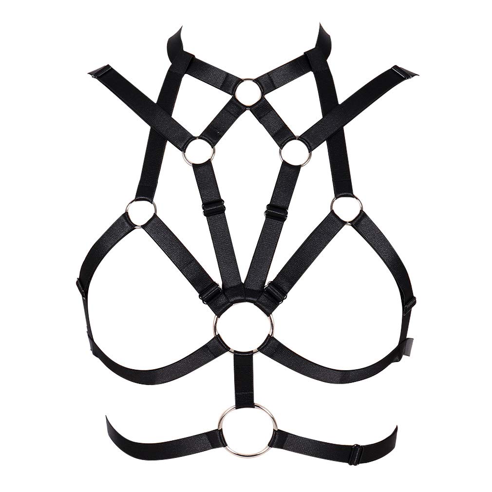 Body Harness Women Apparel Women's Lace Punk Harness Bra - Gothic Cage ...
