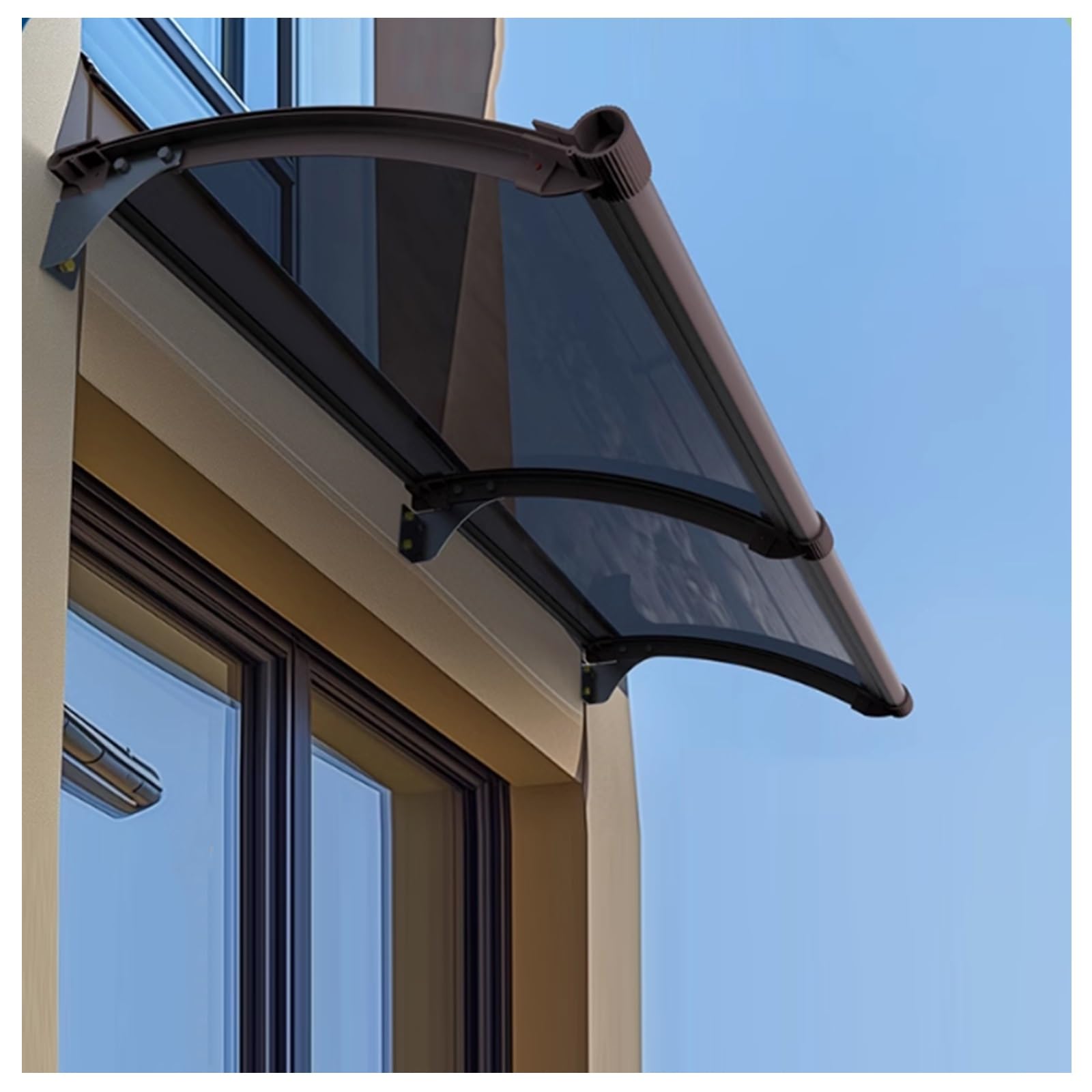 GJZQDKX Modern UV Protection Canopy Awning for Front Door & Windows Hollow Sheet Design Outdoor Shade for Porch Patio Terrace (80x180cm/32x71in)