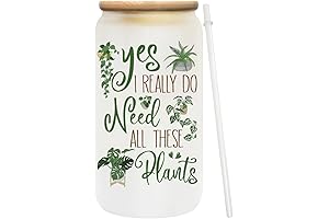 Plant-tastic Glass Emerald Cup: Perfect Gift for Plant Enthusiasts