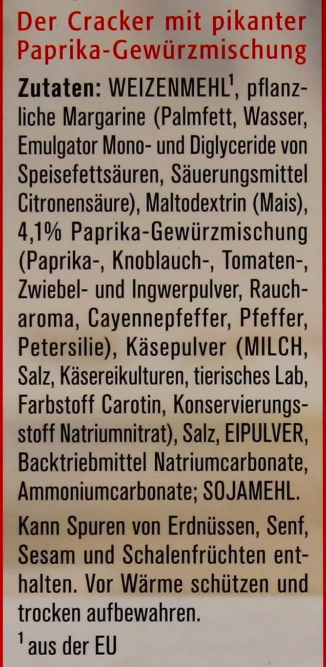 Wolfram Berge Paprika Cracker, 12er Pack (12 x 75g)