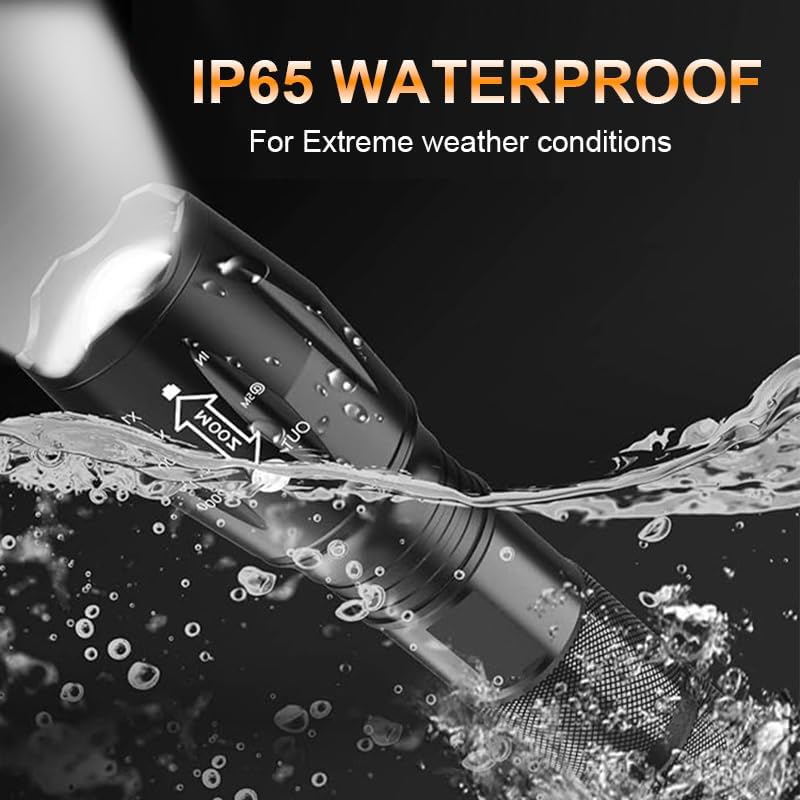 Miniatura 4 de Linterna, linterna pequeña de 1000 lúmenes altos, linterna de mano impermeable para camping, ciclismo, senderismo, uso al aire libre y en el hogar