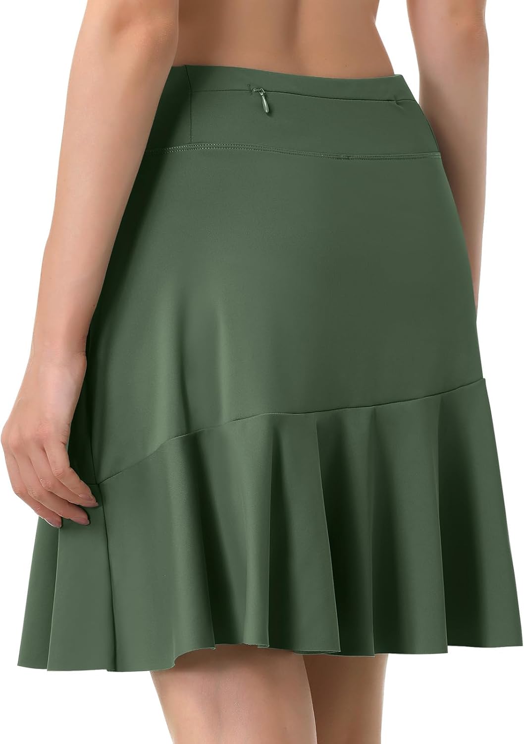 Turnhier Womens 19" Knee Length Skorts Skirts High Waisted Tennis Skirts Athletic Golf Skorts with Shorts Pockets - Image 2