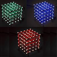 Vista 5 de Treedix WS2812B 5050 RGB LED Light Board Led Cube Light DIY Kit Squared LED Digital Individually Addressable 5X5X5 for Children and Teenagers