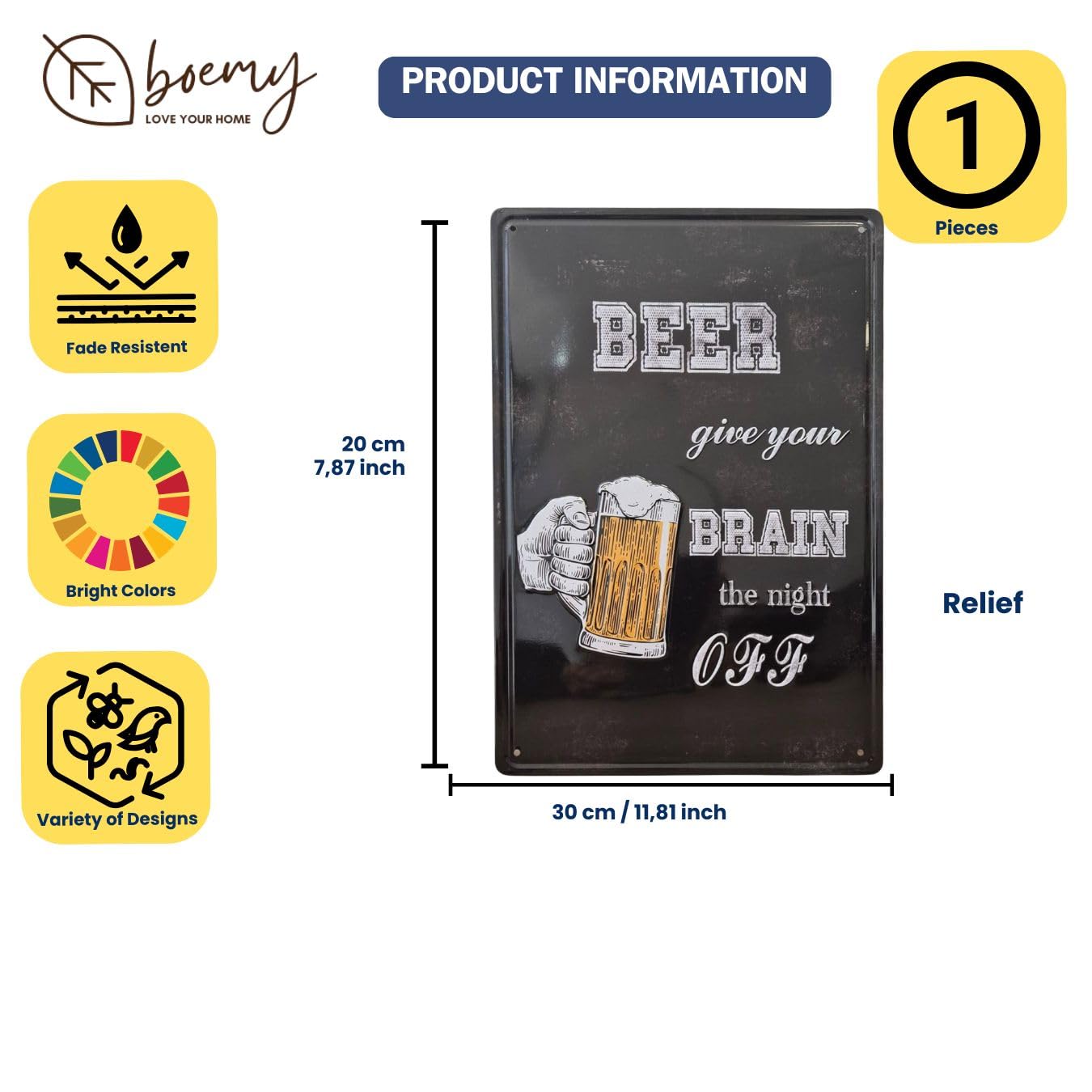 Targa vintage con scritta in lingua inglese Coffee Beer Cold Beer