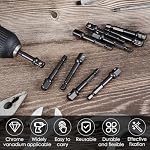 20Pcs 3/8" Impact Grade Socket Adapter Set Hex to Square 1/4" Socket Bit Adapter Power Sockets Extension Adapters Bit set for Impact Driver Sockets Nut Impact Driver Adapters Drill Bits for Automotive