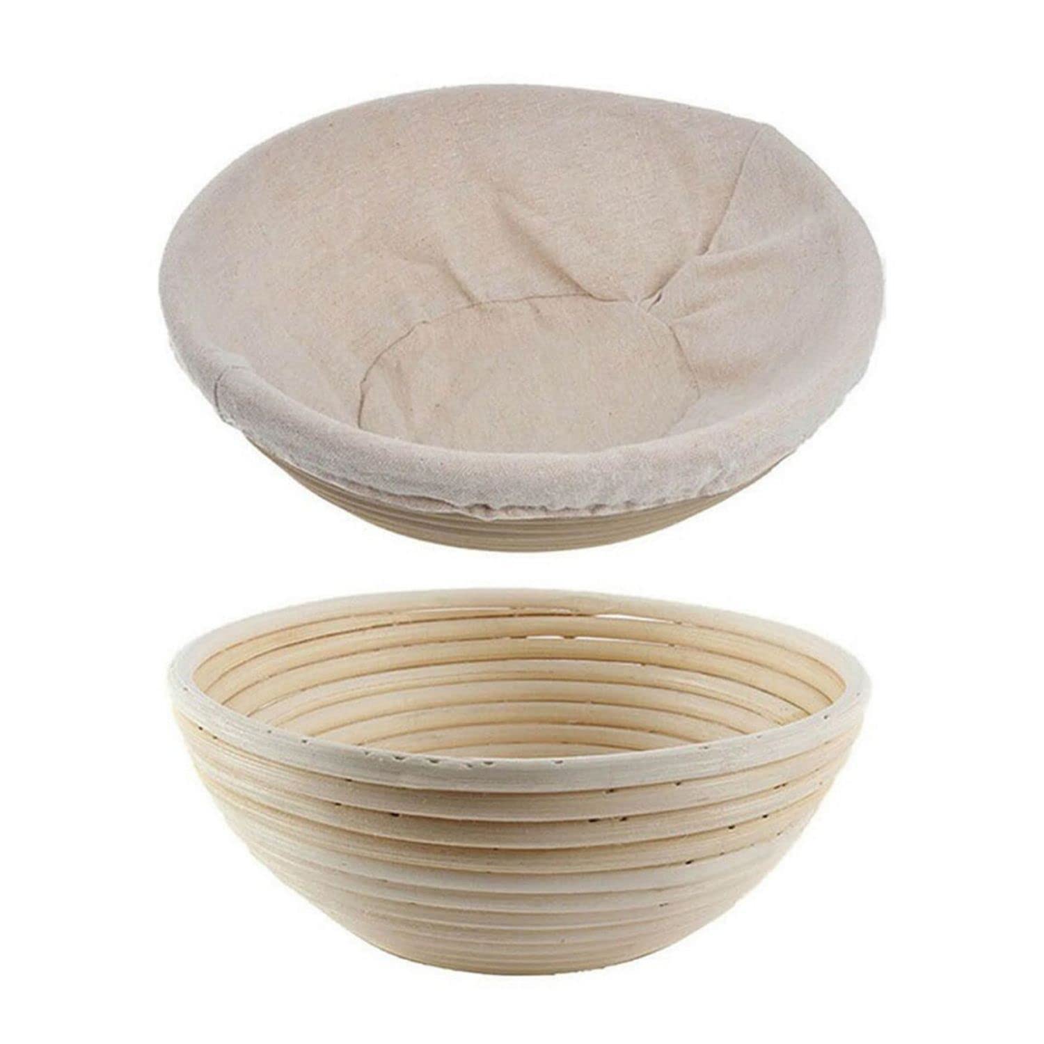 Sponsored Ad – Bread Proofing Basket Round Sourdough Proofing Basket Bread Proofing Bowls for Rising and Baking Dough Proofing Rising Rattan Basket and Linen Liner Cloth for Home Bakers 23 * 8CM