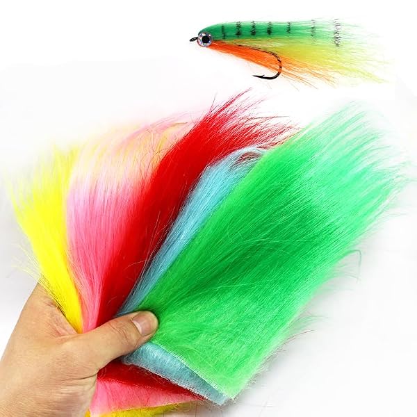 Bolsek Fly Tying Craft Fur 8 Bright Colors Long Synthetic Fiber Fly Fishing Streamer Fly Tying Materials by Bolsek - Image 4