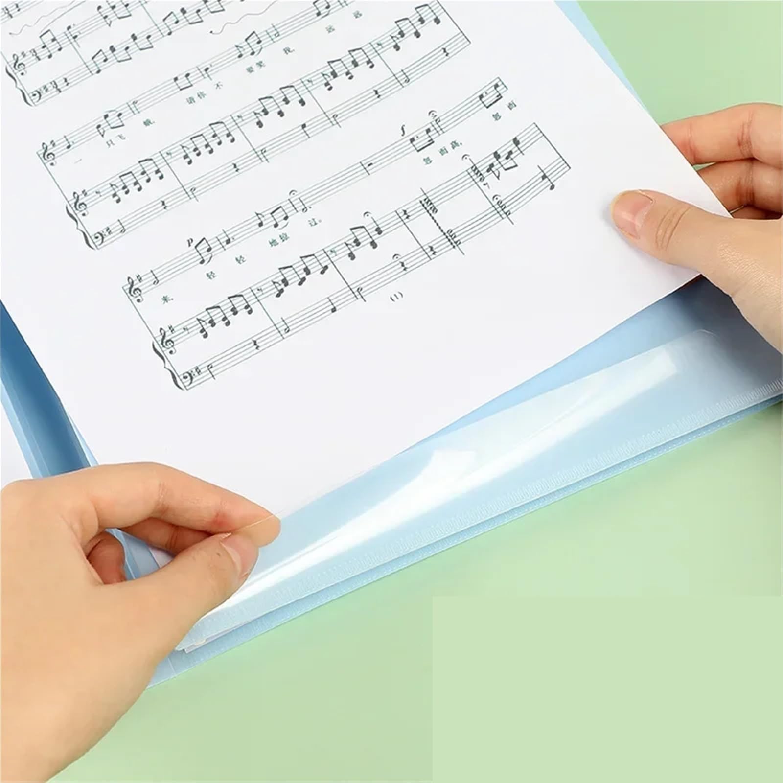 Musikzubehör, modifizierbar, faltbar und aufklappbar, Ausstellungs-Klavier-Partitur-Ordner, Musik-A4-Score-Manager-Buch-Ordner Für Notenblätter(Black)