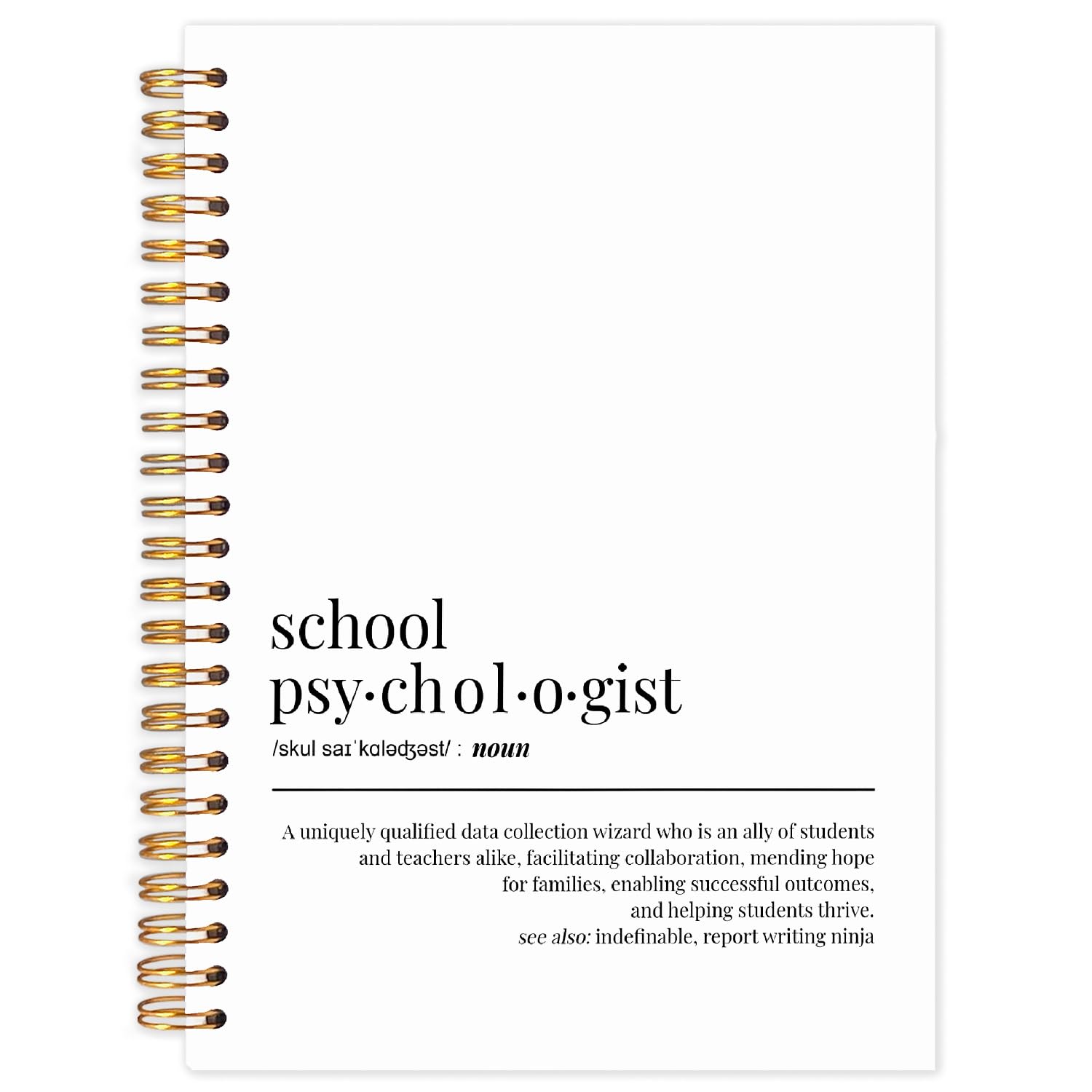 Szkolne prezenty dla psychologów, spiralne notatniki, prezenty psychologiczne, notatnik, dziennik psychologów, do biura psychologów, szkolne dzienniki z definicją psychologa, 14 x 21 cm