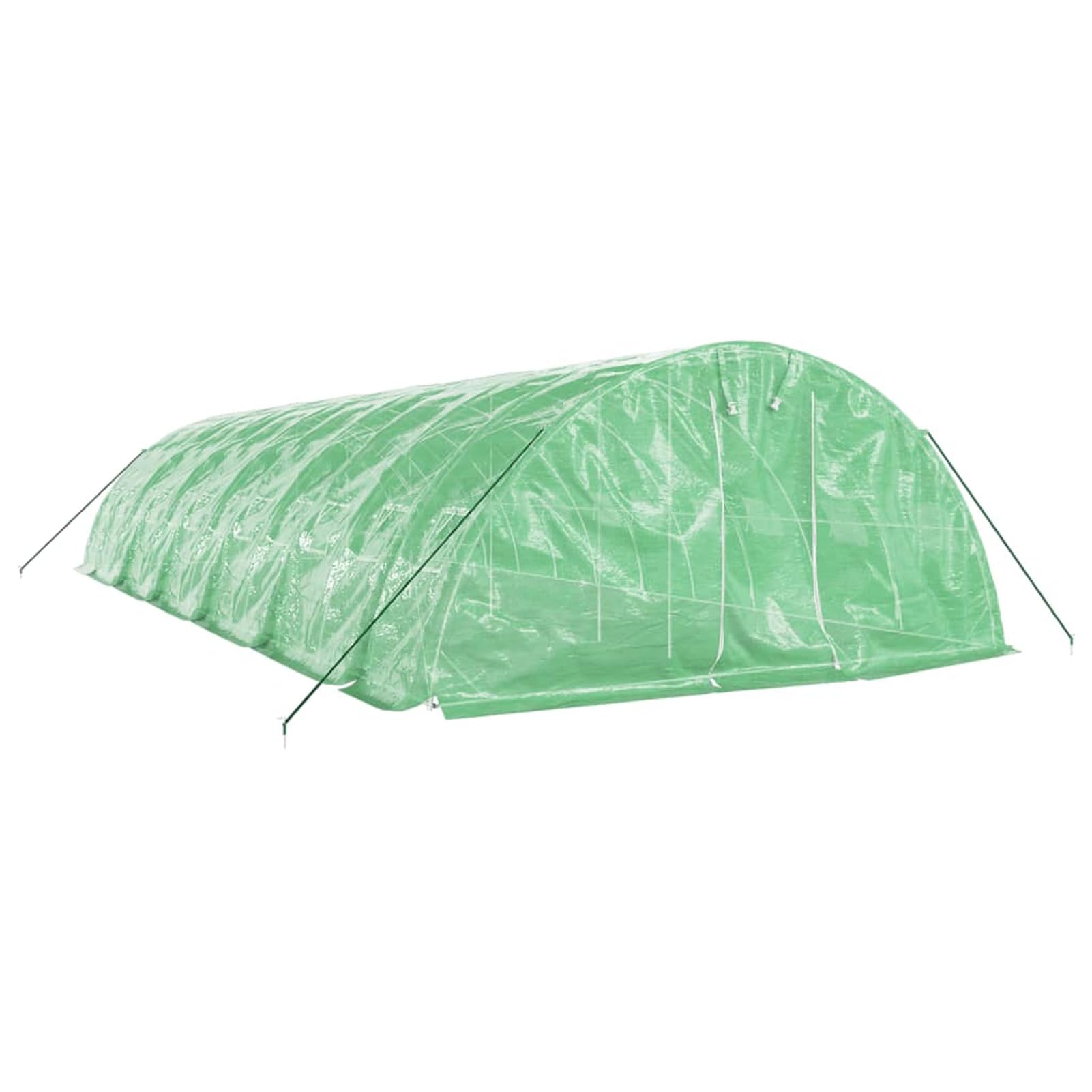 LAPOOH Szklarnia ze stalową ramą, zielona, 60 m², 12 x 5 x 2,3 m, szklarnia, szopa ogrodowa, przedszkole, ogród zimowy, ogród, ciepłe rośliny domowe, rosną domy (SPU: 3188087)