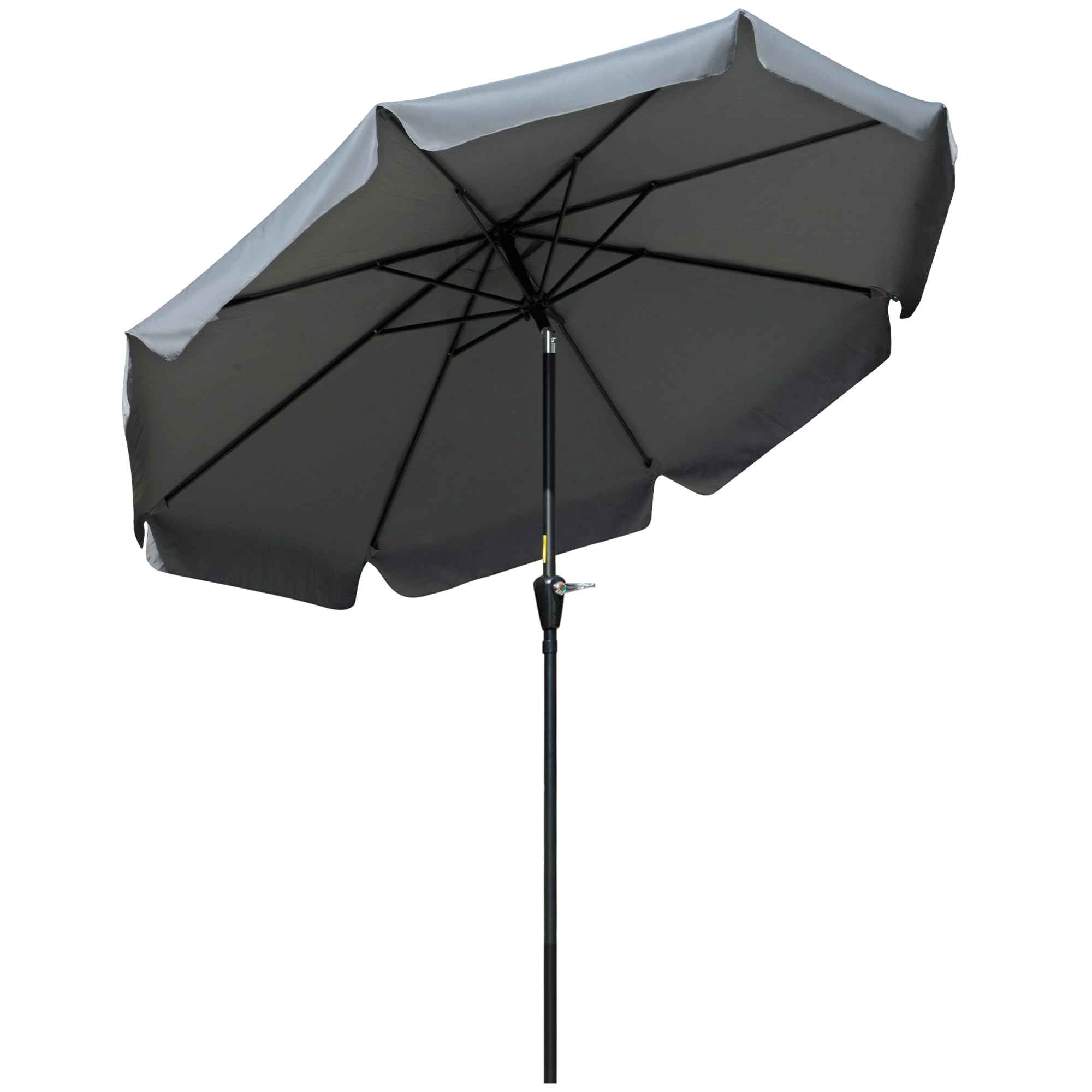 Blue Pirate Grey 2.66M Patio Umbrella Garden Charcoal