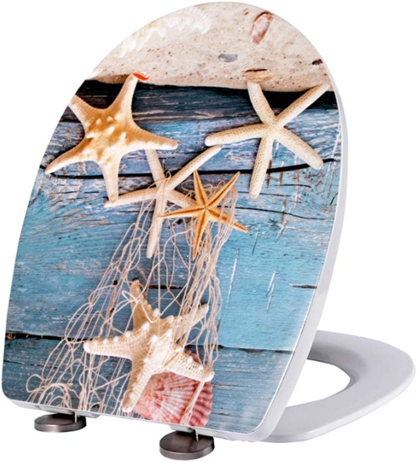 Resin Toilet seat, Universal Sleeve Screw Cover, U Thickening deceleration lid (Color)