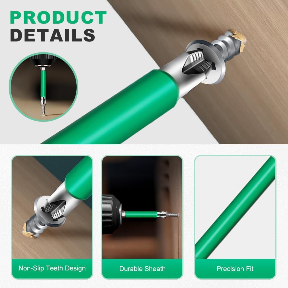 Strong Magnetic Durability Screwdriver Drill Bit Set, 2026 Upgrade Anti Slip Magnetic Electric Screwdriver Set Alloy Steel for Impact Driver, Home DIY Professional Use (6 pcs(25-150mm))
