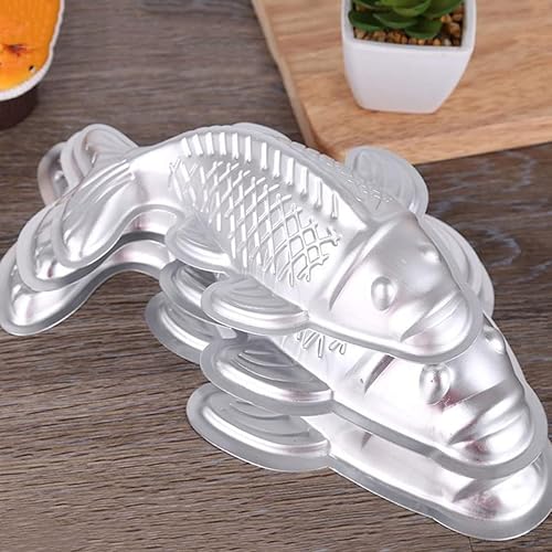 Miniatura 9 de Alipis Utensilios para hornear al vapor, molde de cumpleaños, molde de postre para hornear, hojalata de Pascua, fondant, carpa de aleación, forma de