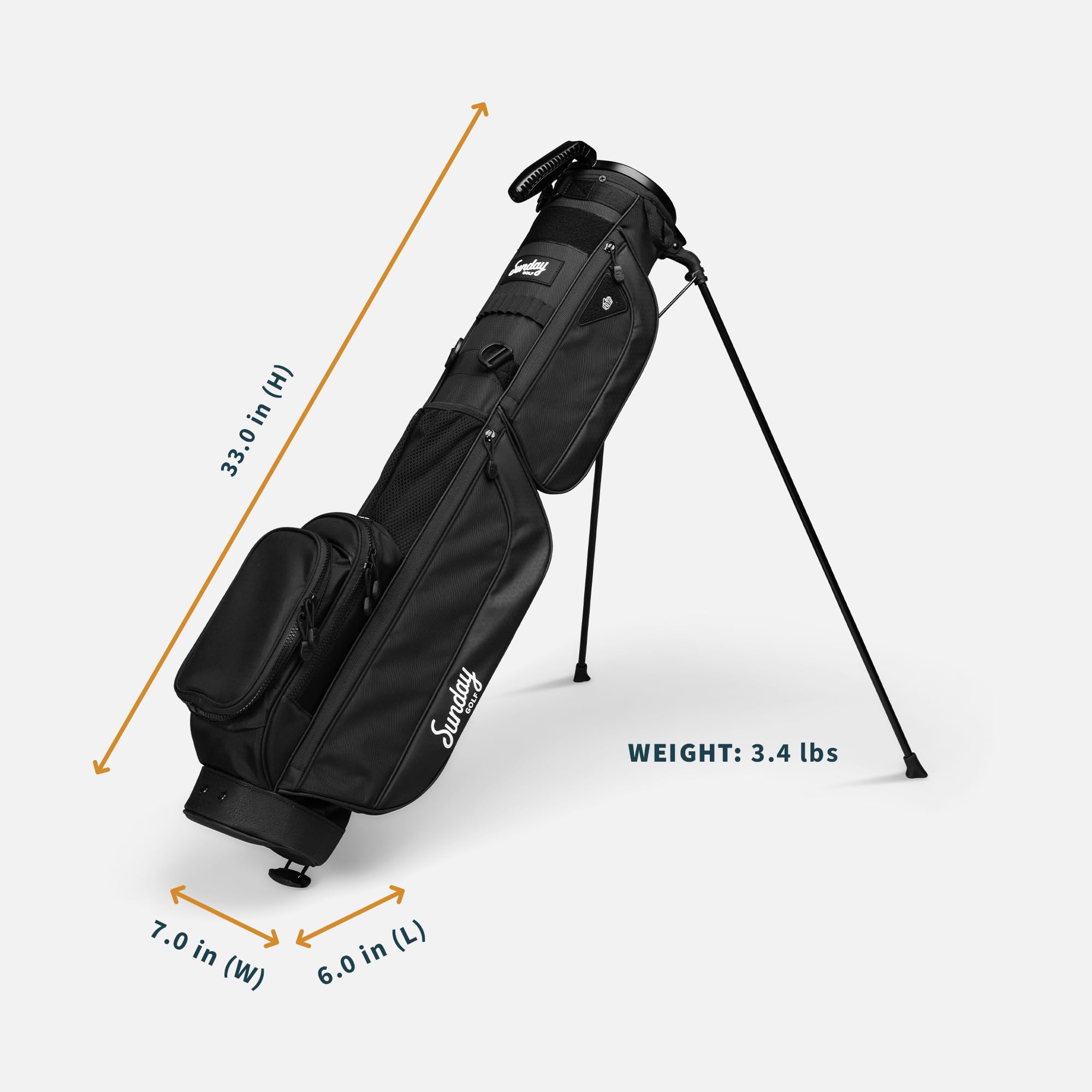Sunday Golf Borsa Loma XL Leggera Tracolla Supporto Golf Pitch n Putt 1,5 kg