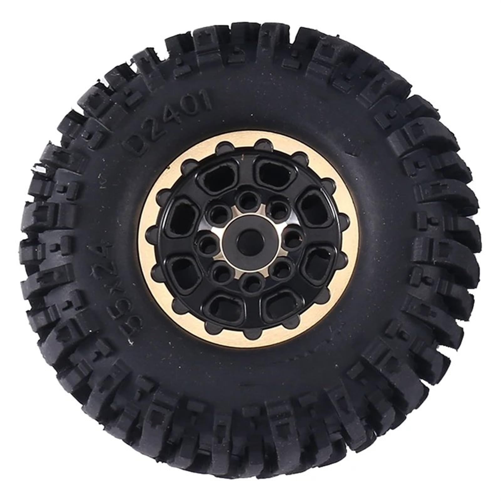 RC Pneus Jante Compatible avec Axial pour SCX24 AX24 pour FMS pour FCX24 pour TRX4M 1/18 1/24 RC Crawler Car Upgrade Parts 4 Pcs 55X22mm 1.0 Jante De Roue en Métal Pneu en Caoutchouc