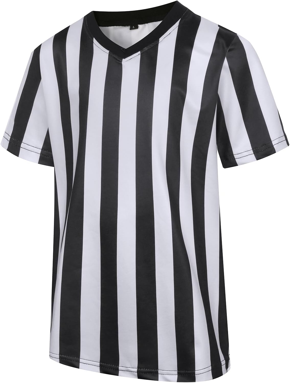 redgino Children's Referee Shirt Kids Black and White Stripe Ref Halloween Costume for Basketball, Football, Soccer