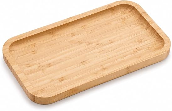 Decorative Tray Rectangular - Bathroom Vanity Tray - Bamboo Organizer
