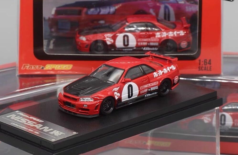 Amazon | 1/64 Fast Speed skyline スカイライン GT-R mk5 R34 NFS 赤