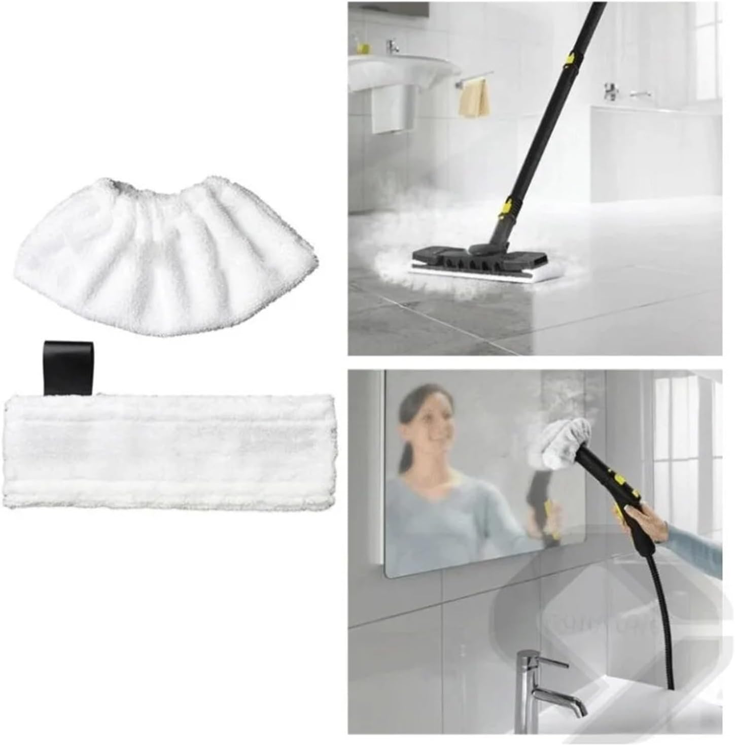 Compatible with Karcher Easyfix SC1 SC2 SC3 SC4 SC5 Steam Cleaner Replacement Cloth Rags Pads Floor Mop Vacuum Cleaner Spare Parts New(6pcs)
