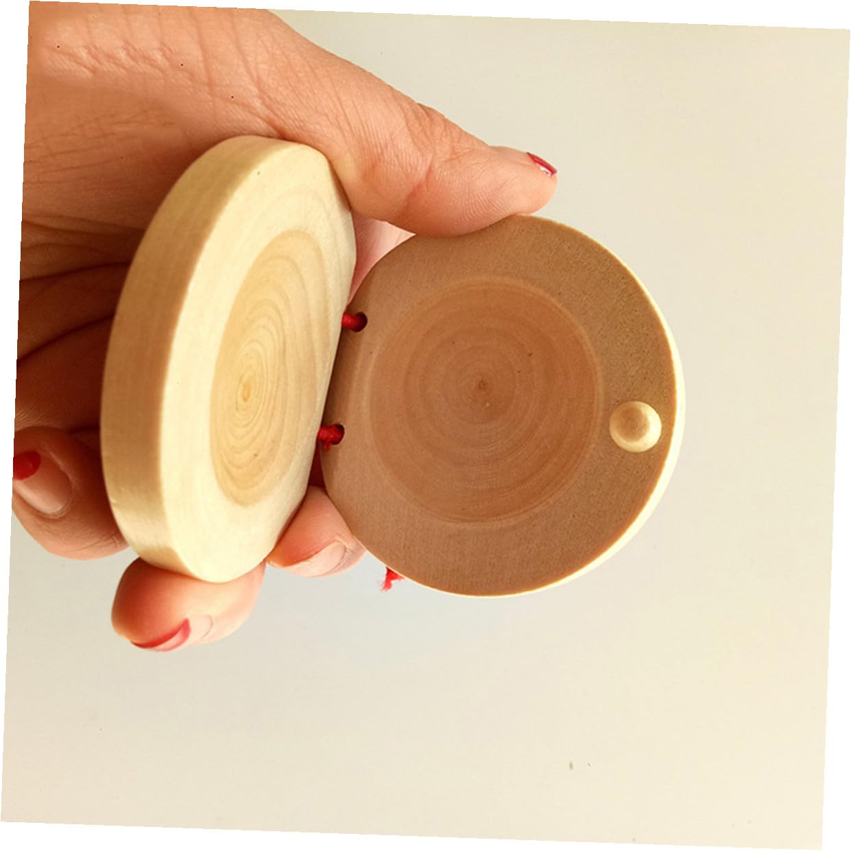 Strumento Percussione in Legno 12 Pezzi, Nacchere Facili da Impugnare Suono Nitido, Perfette per Insegnamento Professionale e Natale