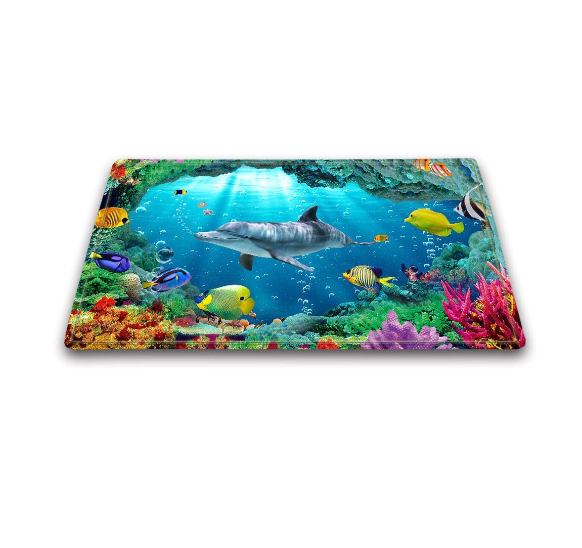 Lb Dolphin Bathroom Mat Underwater Blue Buy Online In Aruba At Desertcart