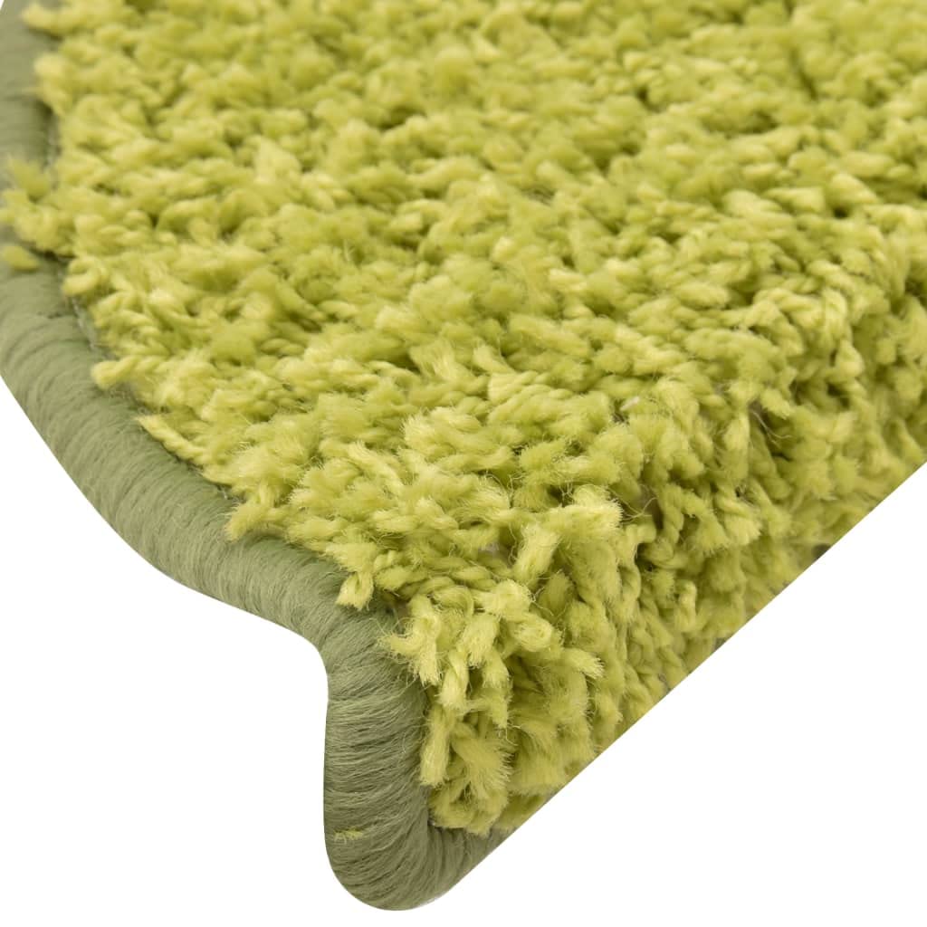 Schody dywaniki dywanowe, 15 sztuk, 65 x 21 x 4 cm, zielone