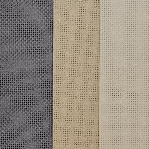 Image of KCS 3 pc of 12 inch x 18 inch 18CT Counted Cotton Aida Cloth Cross Stitch Fabric (Antique White +Oatmeal+Light Steel Grey)