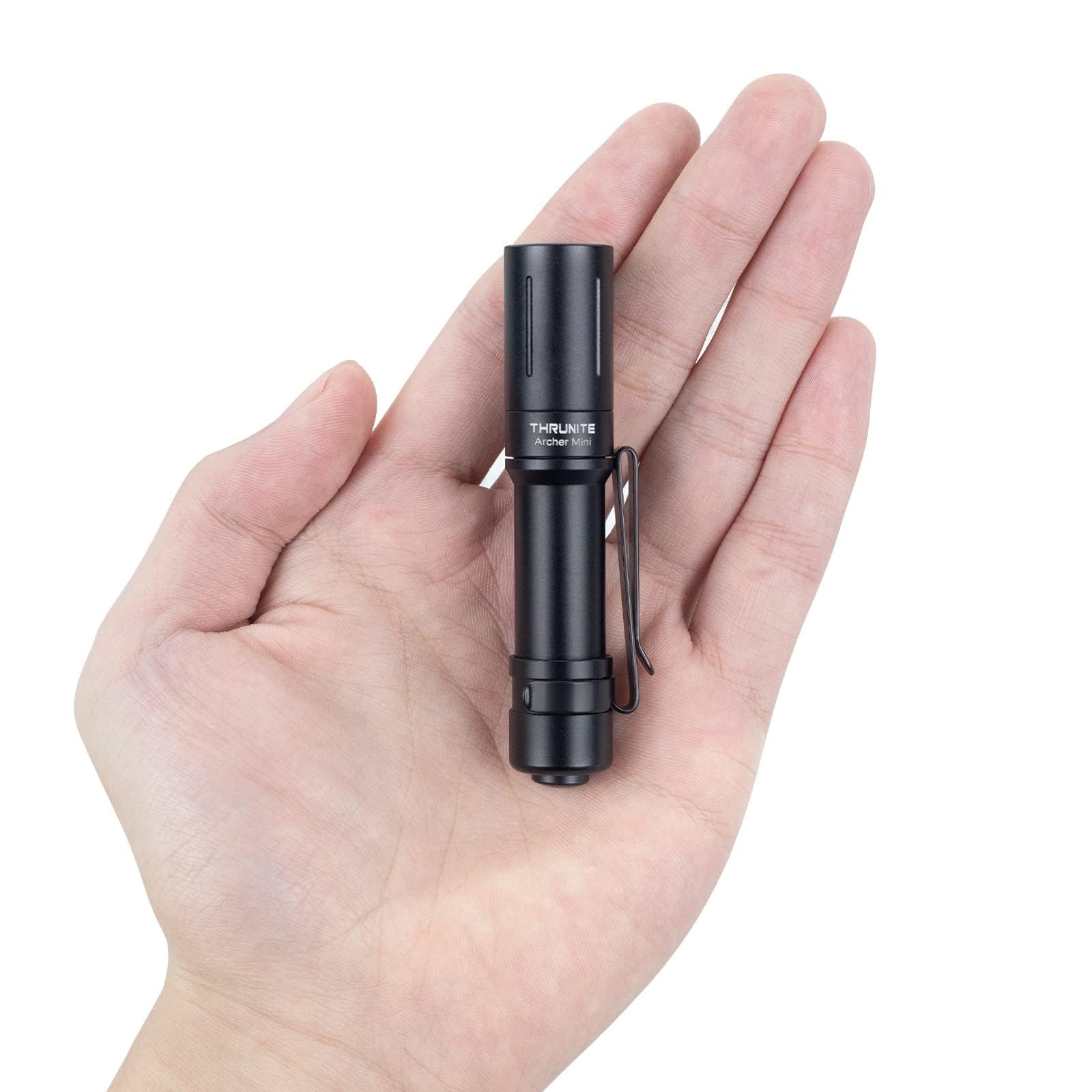 ThruNite EDC Flashlight Archer Mini, 405 Lumens Tail Switch LED Flashlight, USB C Rechargeable Little Pocket Penlight for Camping, Outdoor, and Emergency - Cool White