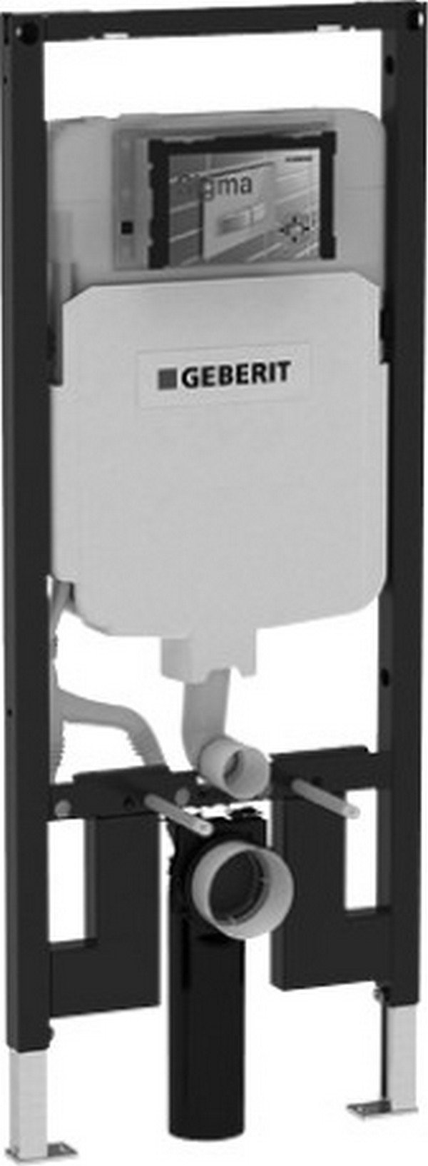 Duravit 111798001 2x4 Installation Frame with Dual-Flush Tank for 2 x 4 Walls, Large, White