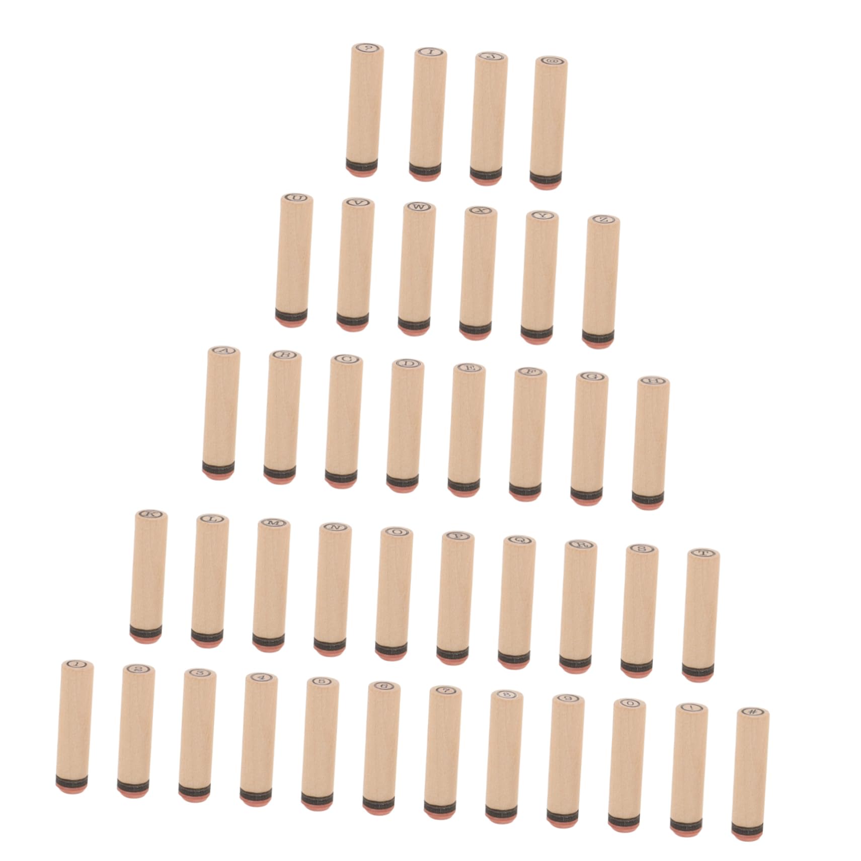 HOMSFOU 5 Juegos Sello de alfabeto de madera primero con carta largo sello de scrapbooking de bricolaje sellos de bricolaje para manualidades sellos estampadores
