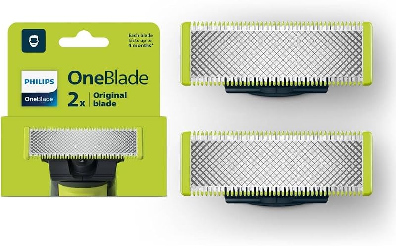Lâminas híbridas de reposição PHILIPS OneBlade QP220/51, prateadas, pacote com 2